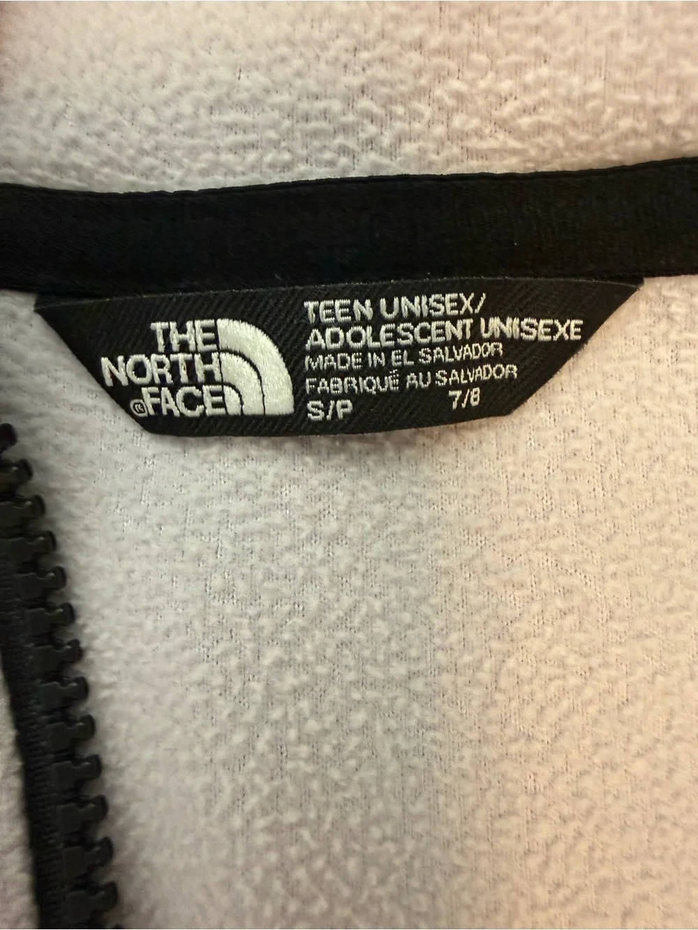 The North Face girls Light Lavender Fleece Pullover